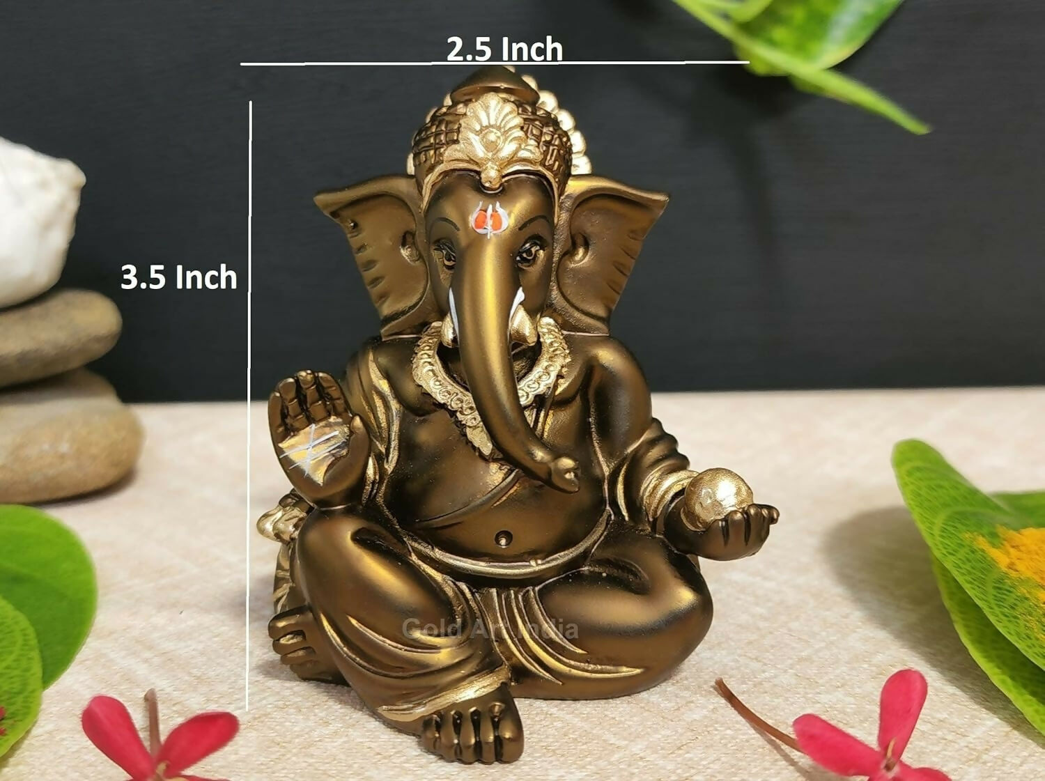 Gold Art India Gaddi Ganesh Idol - Distacart