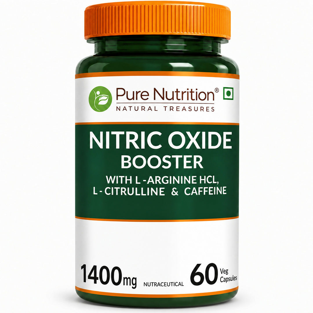 Pure Nutrition Nitric Oxide Booster Supplement 1400mg | Veg Capsules