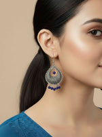 Thumbnail for NVR Women German Silver Oxidised Chandbali Earrings - Distacart