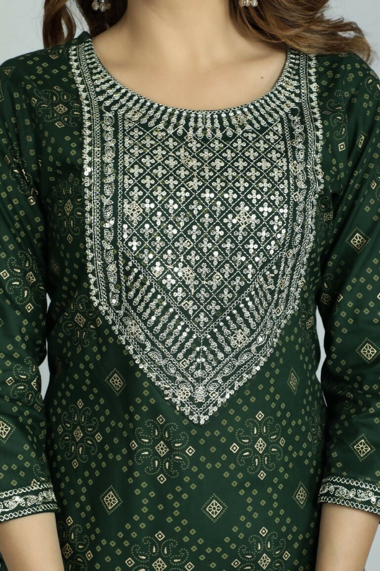 Alvano Women's Attractive And Stylish Rayon A Line Kurta With Pant And Dupatta - Distacart