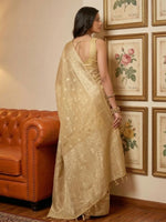 Thumbnail for Shree Shyam Fashion Cream Tissue Silk Saree - Distacart