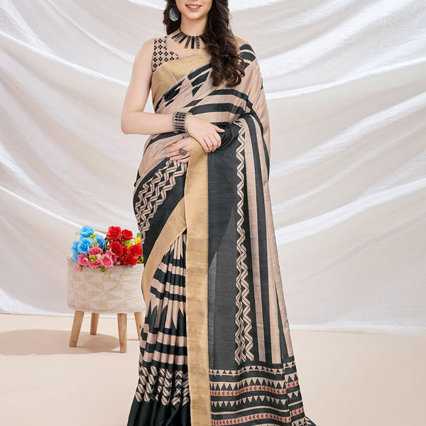 Mitera Zari Silk Blend Banarasi Saree - Distacart