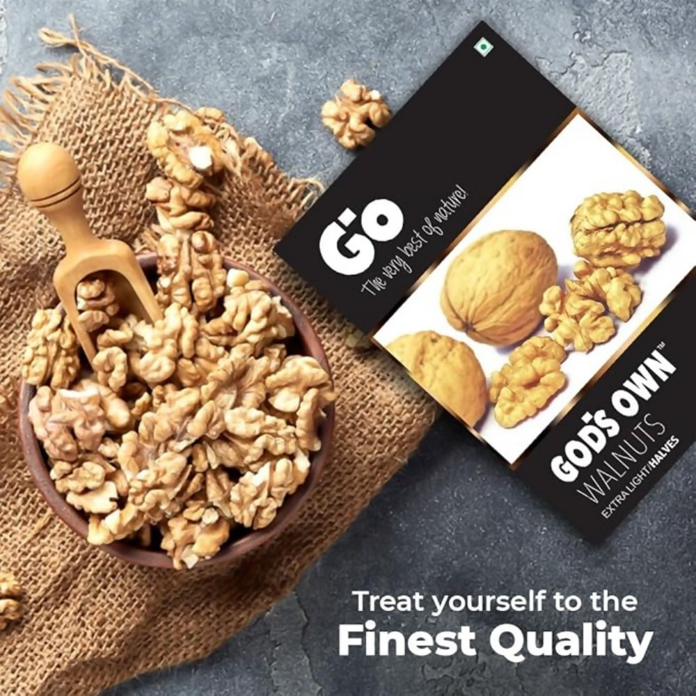 Go Organic Walnut Kernels – Extra Light Halves - Mildy, Earthy - Dista