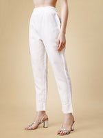 Thumbnail for Jyoti Fashion Women's Denim Blue Cotton Blend Embroidered Kurta Pant Set - Distacart