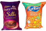 Thumbnail for Unique Fashion Pack of 2 Microfibre Filled Reversible Cushion For Kids - Dairy Milk Silk And Kurkure - Distacart