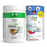 Thumbnail for Little Joys Nutrimix Nutrition Powder Belgian Chocolate + Brain Gummies 2 - 6 years Combo