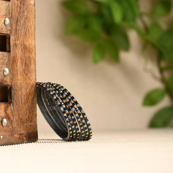 Afast Elegant Bridal & Wedding Party Fashion Bangle/Kada Set, Blue, Glass, Pack Of 12 Model No- A8 - Distacart