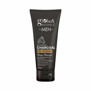 Globus Naturals Anti Pollution & Anti Acne Detox Charcoal Peel Off Mask For Men - Distacart