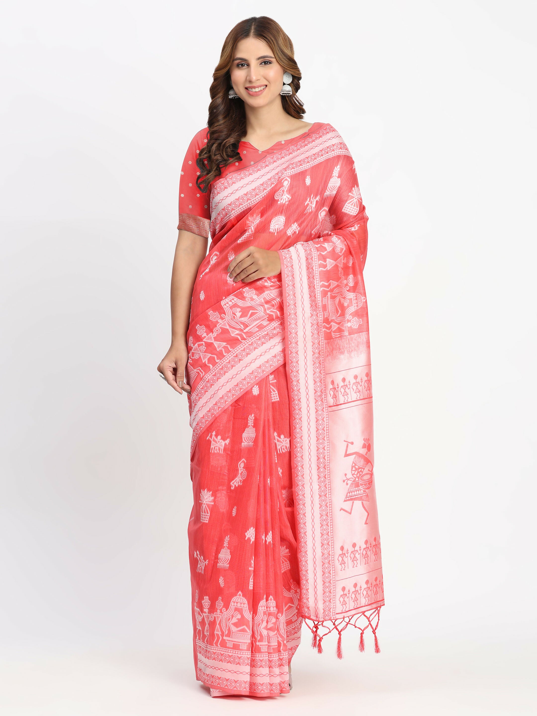 Astita Linen Cotton Sky Blue Saree