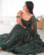 Thumbnail for Teeya Creation Green Color Digital Print Soft Chiffon Anarkali With Dupatta - Distacart