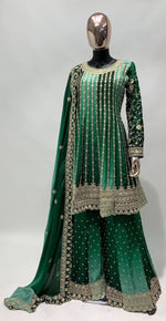 Thumbnail for Teeya Creation Multi Colour Chinon Silk Heavy Embroidery Sequence Work Fully Stitched Salwar Suit - Distacart