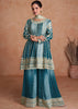 Teeya Creation Multi Colour Chinon Silk Heavy Embroidery Sequence Work Fully Stitched Salwar Suit - Distacart