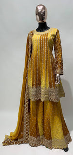 Thumbnail for Teeya Creation Multi Colour Chinon Silk Heavy Embroidery Sequence Work Fully Stitched Salwar Suit - Distacart
