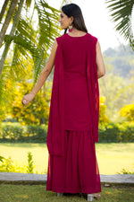 Thumbnail for Teeya Creation Multi Color Georgette Heavy Embroidery Work Fully Stitched Palazzo Set - Distacart