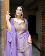Thumbnail for Teeya Creation Lavender Colour Beautiful Simmar Silk Pakistani Suit