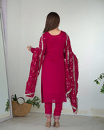 Thumbnail for Teeya Creation Pink Color Rangoli Silk Heavy Embroidery Work Fully Stitched Kurta Set - Distacart