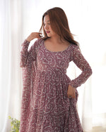 Thumbnail for Teeya Creation Multi Color Faux Georgette Digital Printed Anarkali Style Fully Stitched Gown - Distacart