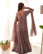 Thumbnail for Teeya Creation Multi Color Faux Georgette Digital Printed Anarkali Style Fully Stitched Gown - Distacart