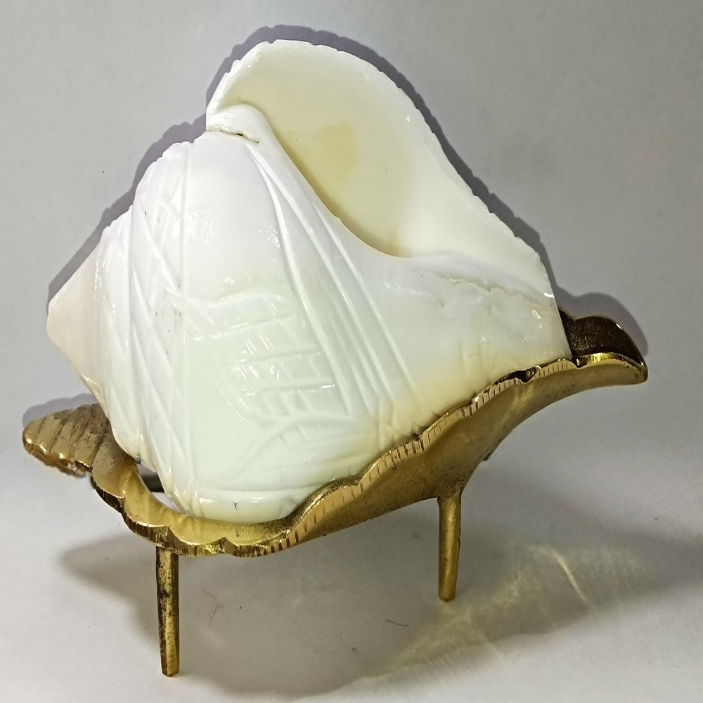 Brass Jal Shankha With Stand - Distacart