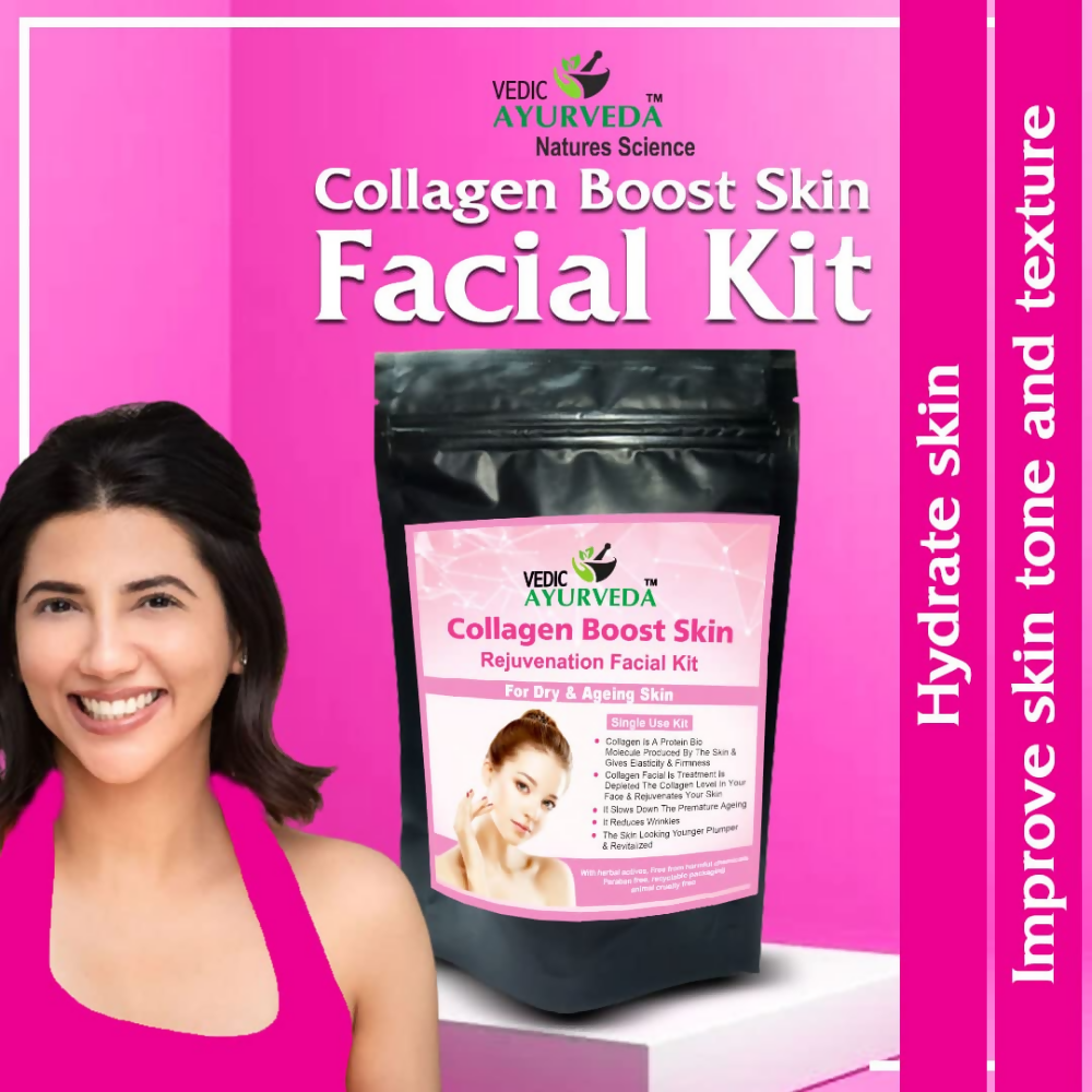VedicAyurveda Organic Collagen+Vitamin A Facial kit - Dista