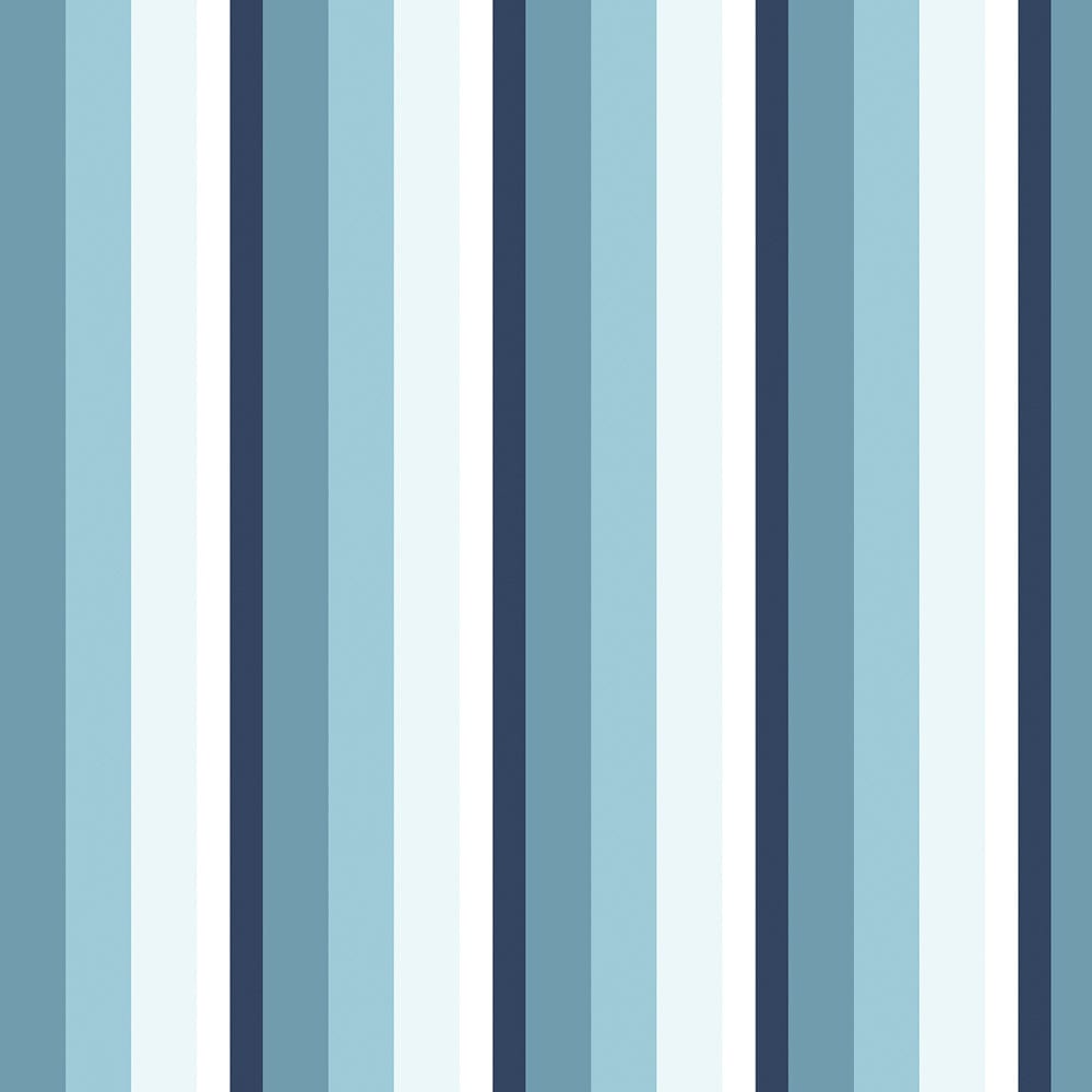 Haus & Kinder Coastal Stripes Navy 100% Cotton Double Fitted Bedsheet, 186 TC - Dista