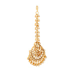 Thumbnail for Nuyug 22K Gold-Plated Kundan Studded Maang Tikka Head Jewellery
