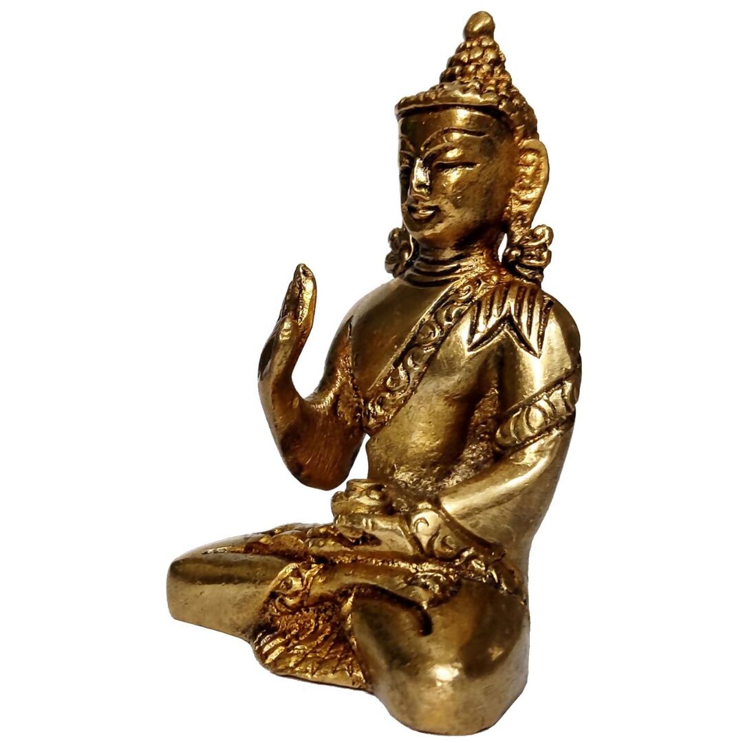 Purpledip Brass Idol Preaching Buddha - Distacart
