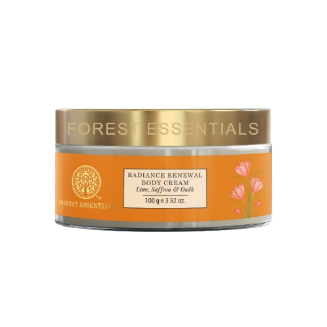 Forest Essentials Radiance Renewal Body Cream Lime Saffron & Oudh - Distacart