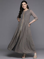 Thumbnail for Ahalyaa Women's Traditional wear Kurta Set - Grey - Distacart