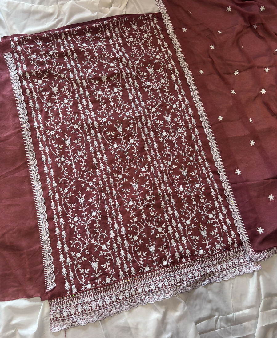 KC Rust Summer Wear Rangoli Silk Straight Suit For Women - Dista