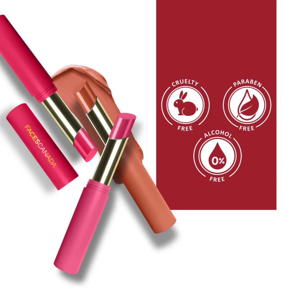 Faces Canada 3 in 1 LongStay Matte Lipstick - Sinful Peach 05 - Distacart