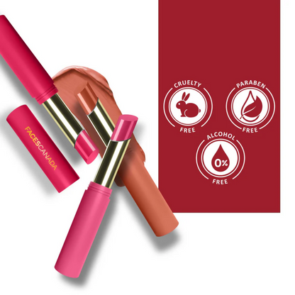 Faces Canada 3 in 1 LongStay Matte Lipstick - Sinful Peach 05 - Distacart