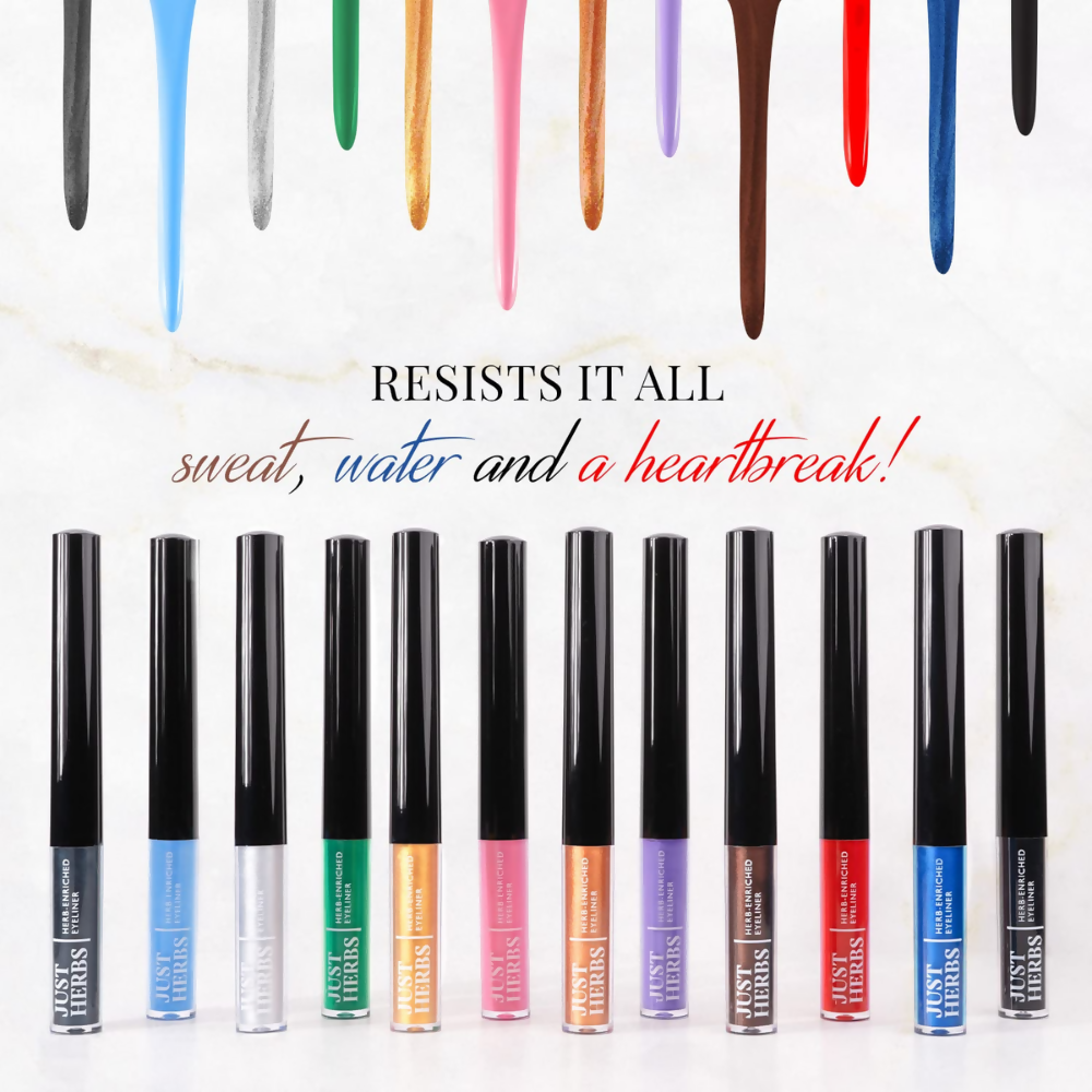 Just Herbs Eyeliner Waterproof and Smudge Proof, Long Lasting Eyeliners - Golden Hour - Dista