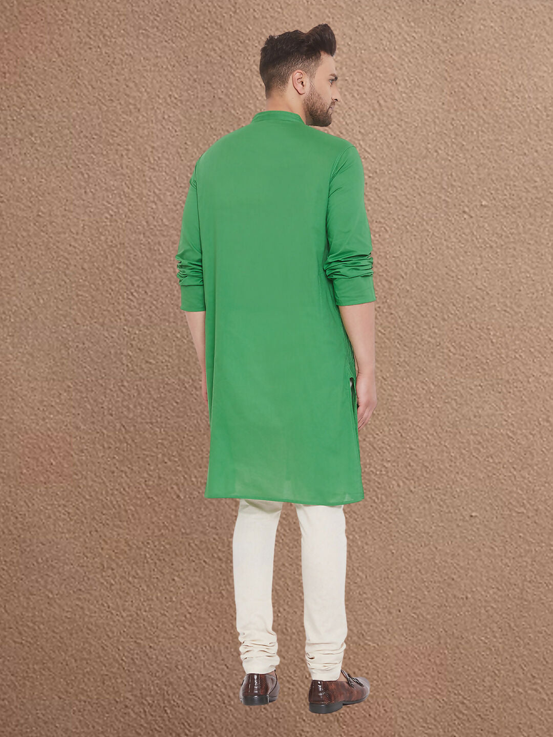 Even Apparels Men's Pintuck Fancy Green Kurta - Distacart