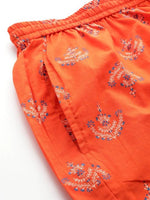 Thumbnail for Anubhutee Orange & White Cotton Printed Night suit - Distacart