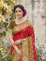 Thumbnail for Shree Shyam Fashion Red Soft Silk Saree - Dista