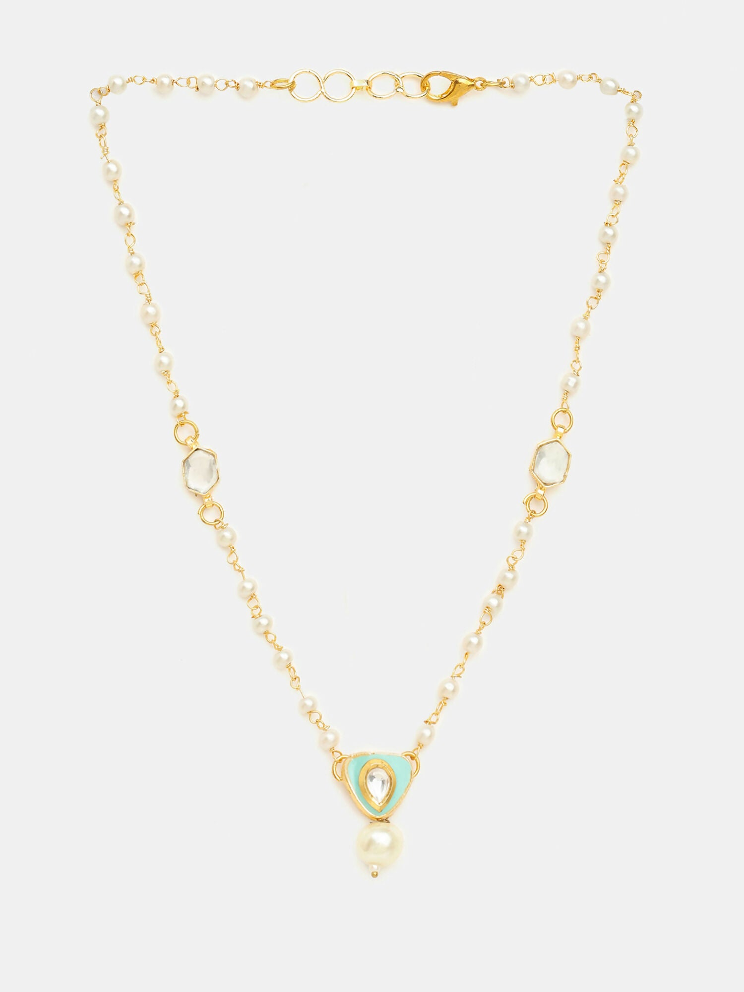 Ruby Raang Sheesh Mahal Necklace