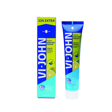 VI-JOHN Dermatologically Tested Vitamin-E enriched Anti Bacterial Lime & Lemon Shaving Cream - Distacart