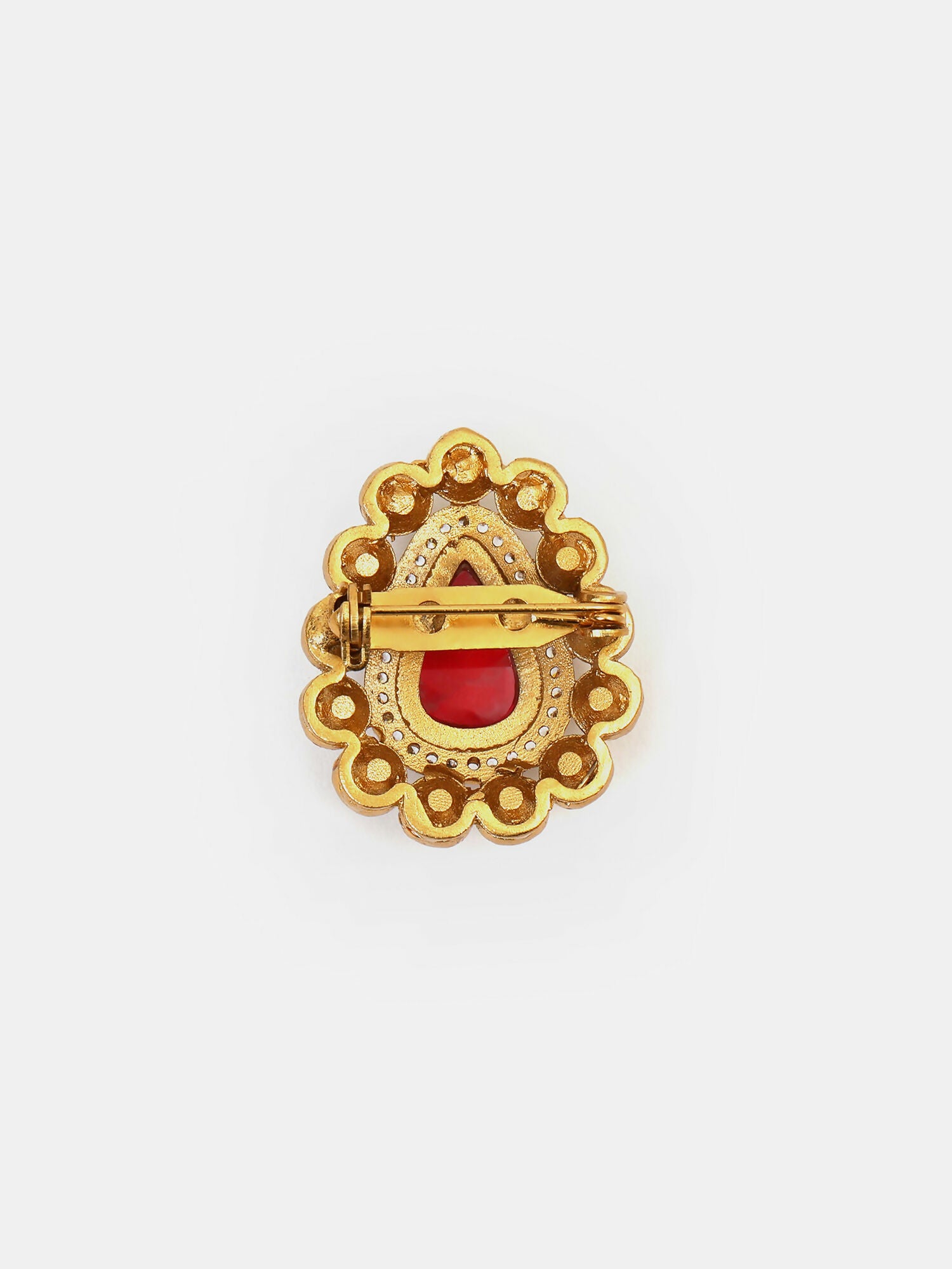 Ruby Raang Teardrop Brooch