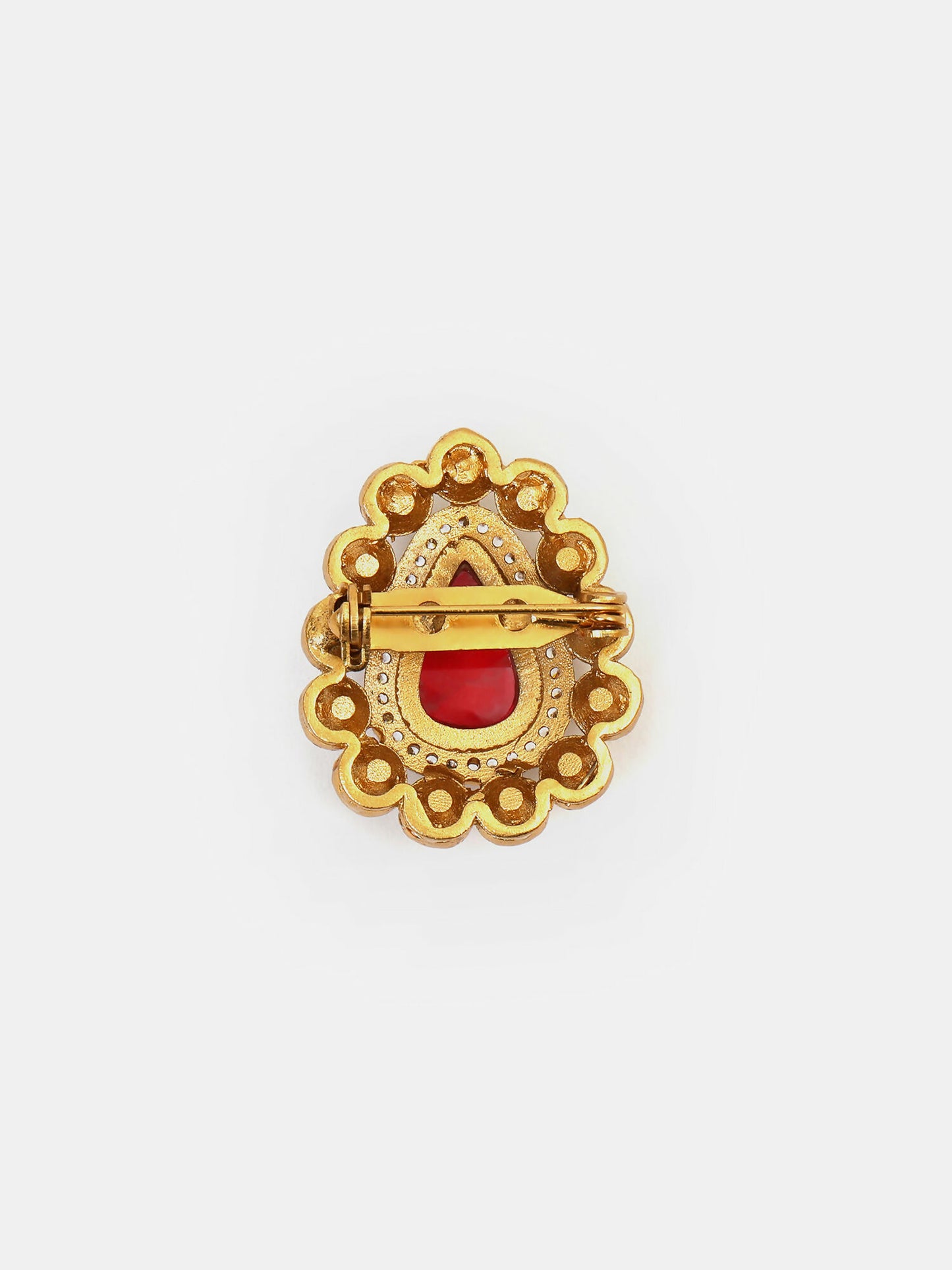 Ruby Raang Teardrop Brooch - Distacart