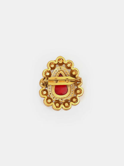 Ruby Raang Teardrop Brooch - Distacart