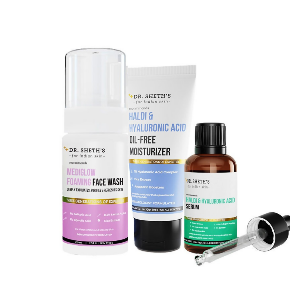 Dr. Sheth's Burst Of Hydration CSM (Cleanser, Serum, Moisturizer) Combo - Distacart