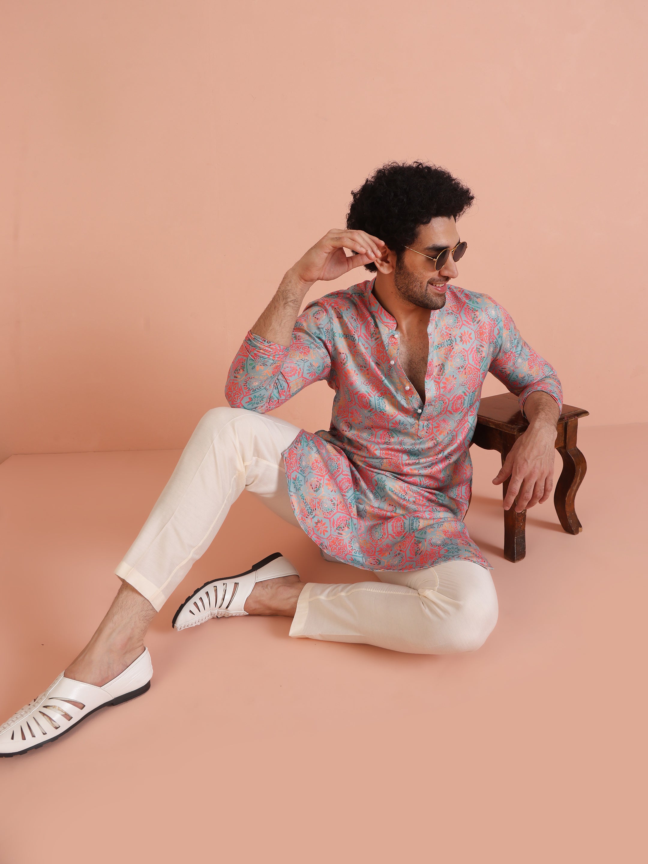 Kisah Men's Multi Kurta Trouser Set - Distacart