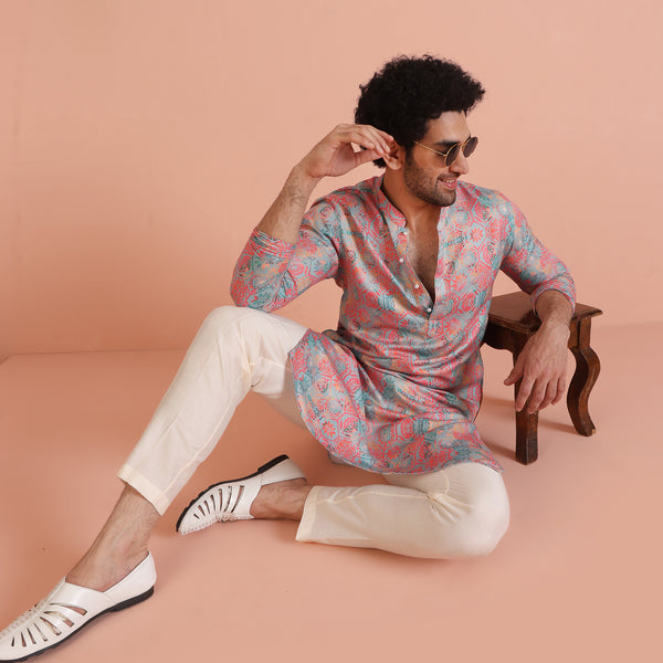 Kisah Men's Multi Kurta Trouser Set - Distacart