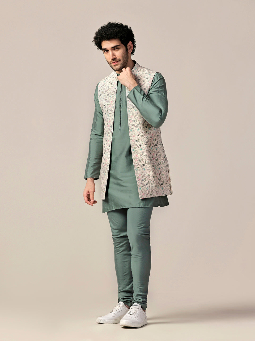 Kisah Men Multi Kurta Jacket Churidar Set - Distacart
