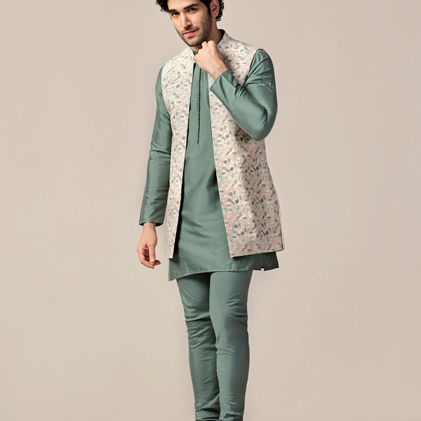 Kisah Men Multi Kurta Jacket Churidar Set - Distacart