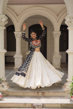 Thumbnail for Prazu Fashion Black Georgette Bandhani Print With Kutchi Patchwork Navratri Lehenga Kurti