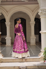 Thumbnail for Prazu Fashion Wine Georgette Bandhani Print With Kutchi Patchwork Navratri Lehenga Kurti