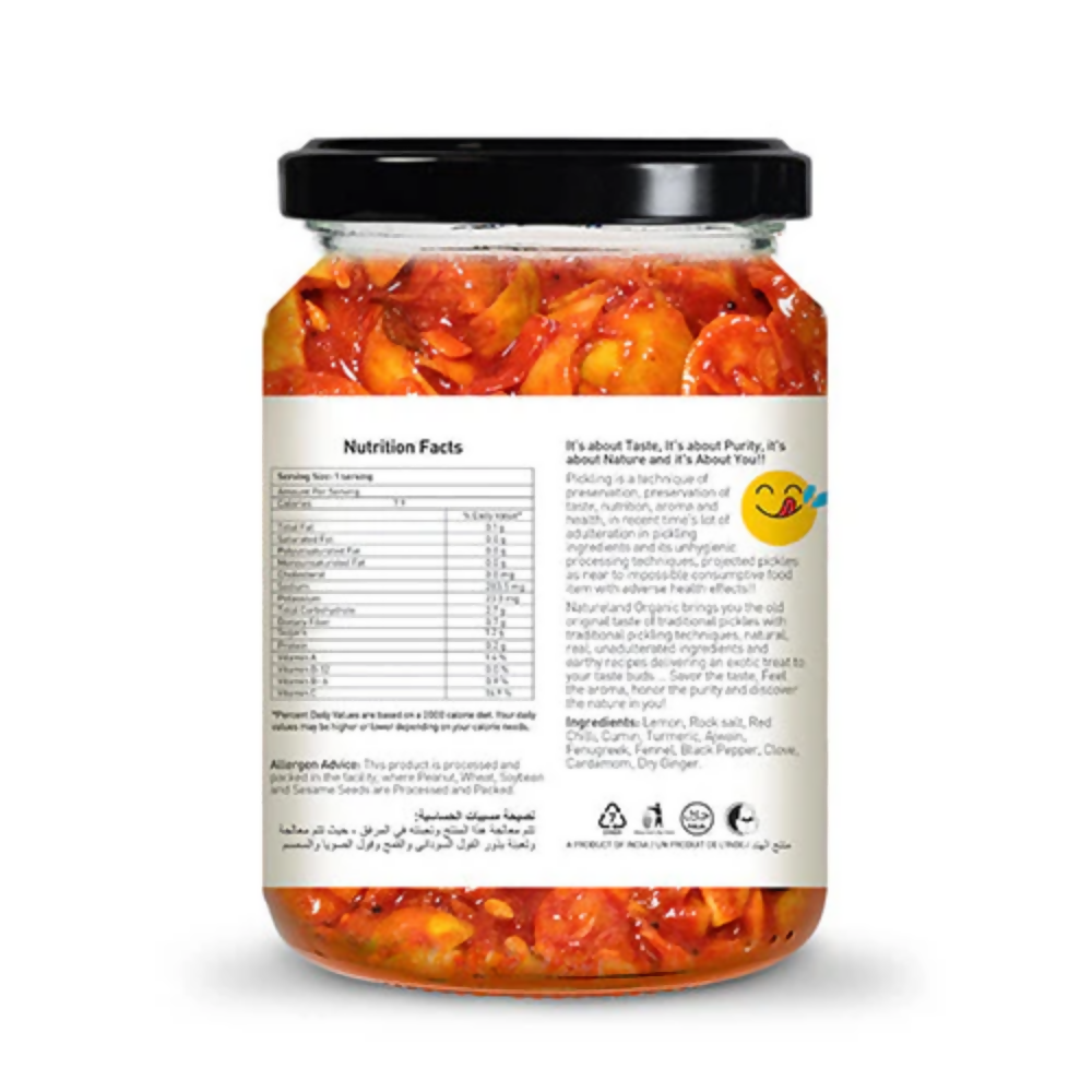 Nature Land Organics Lemon Pickle - Distacart