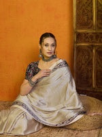 Thumbnail for NOZ2TOZ Women's Satin Teal green Printed Designer Saree With Blouse Piece - Distacart